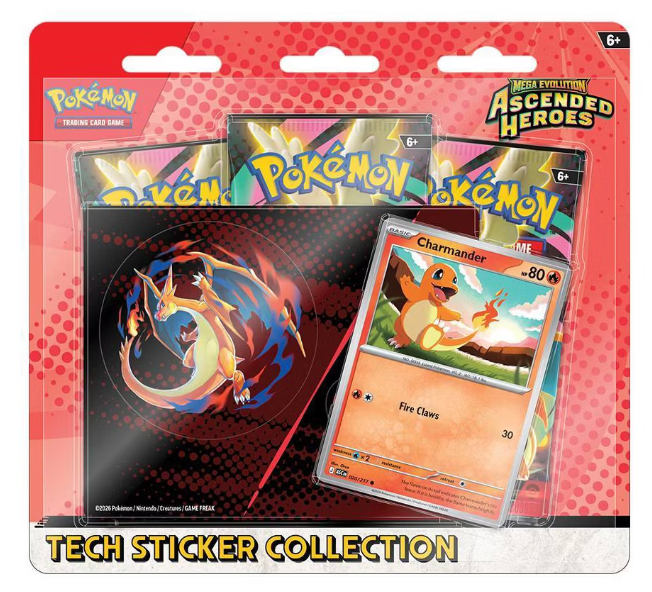 Pokémon TCG: Mega Evolution—Ascended Heroes Tech Sticker Collection (Charmander)