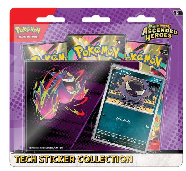 Pokémon Trading Card Game: Mega Evolution Ascended Heroes Tech Sticker Collection Gastly